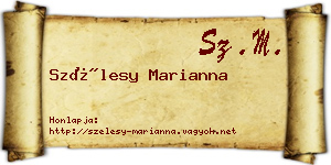Szélesy Marianna névjegykártya