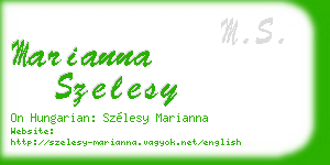 marianna szelesy business card